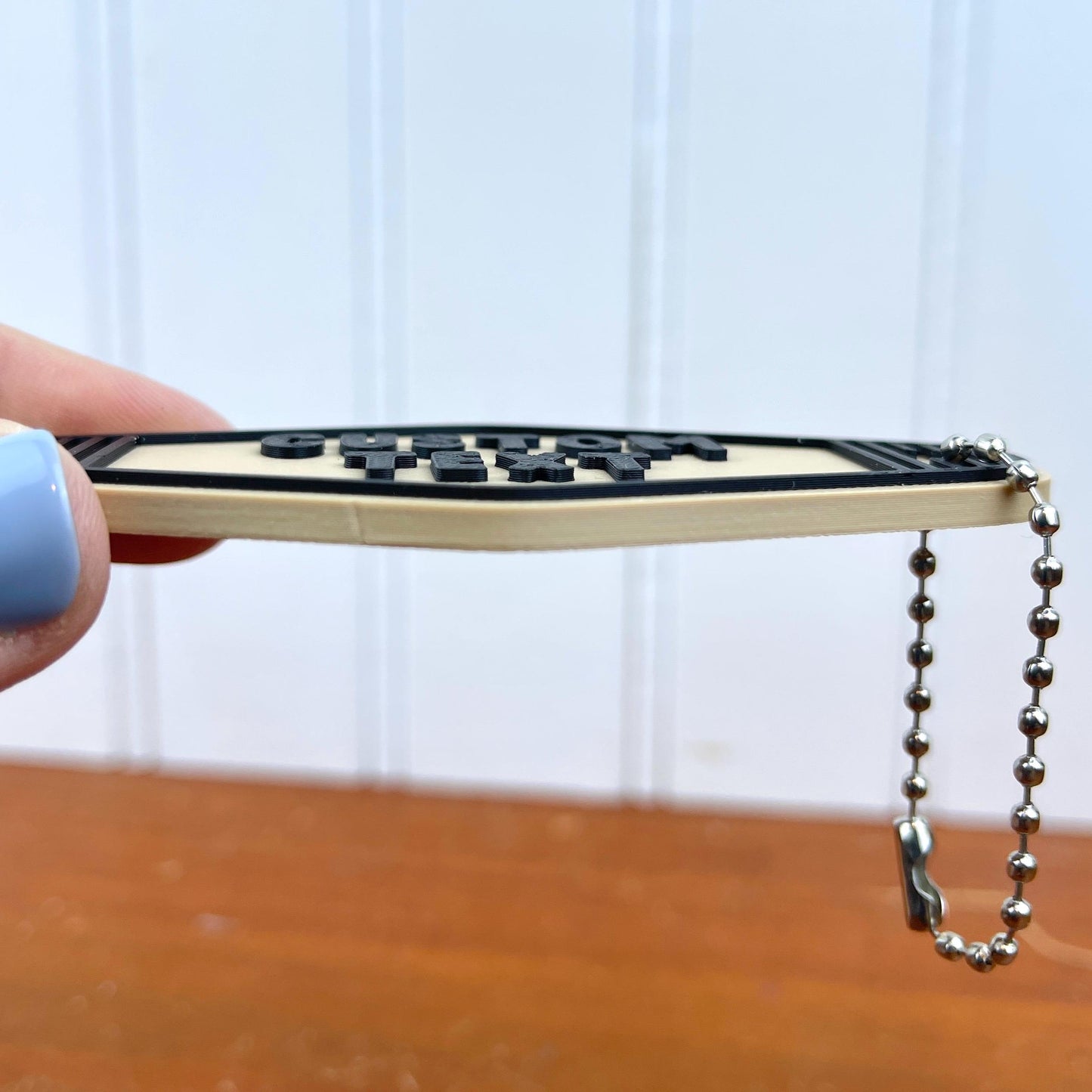 Retro Motel Keychain, Custom Keychain, Ballchain Keychain