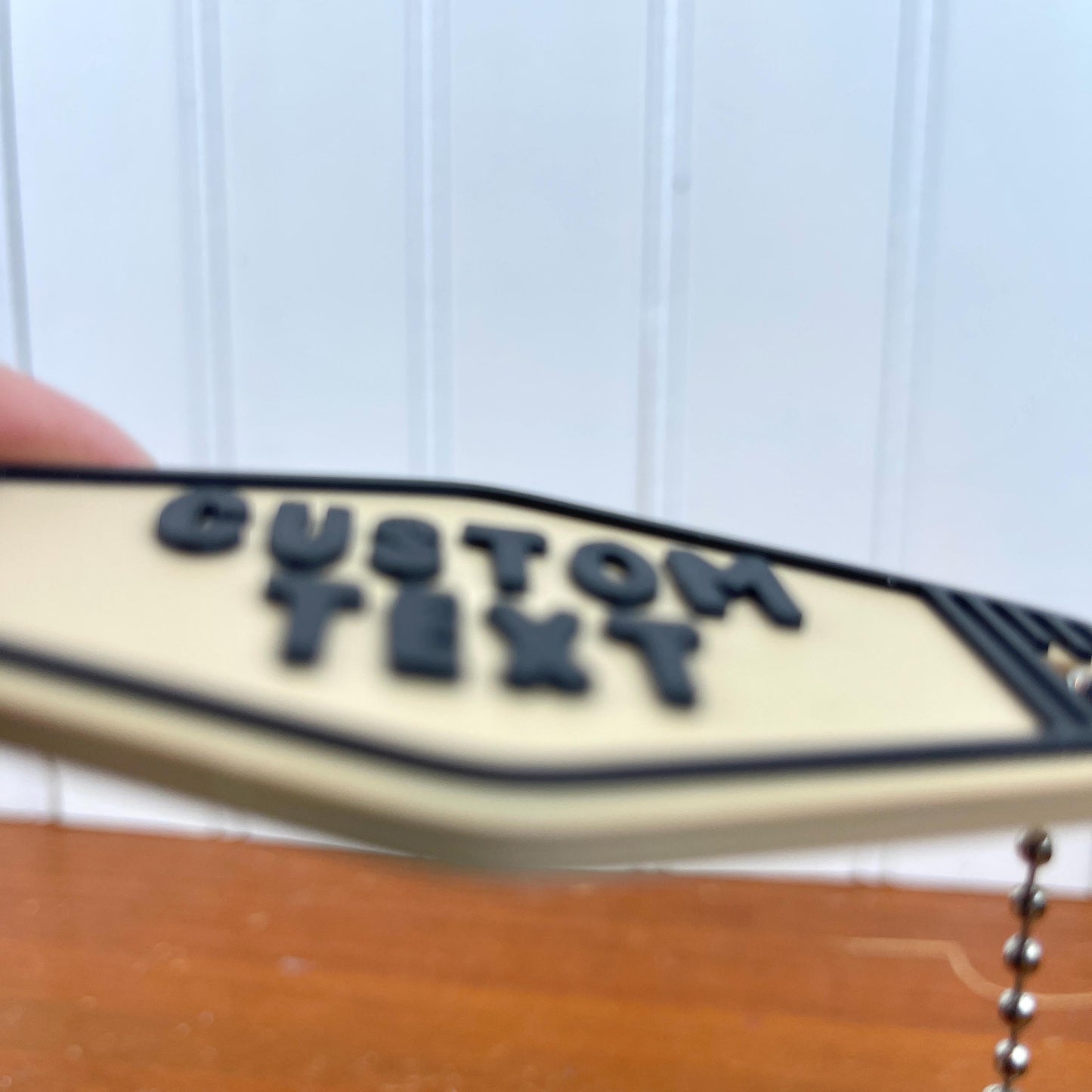 Retro Motel Keychain, Custom Keychain, Ballchain Keychain