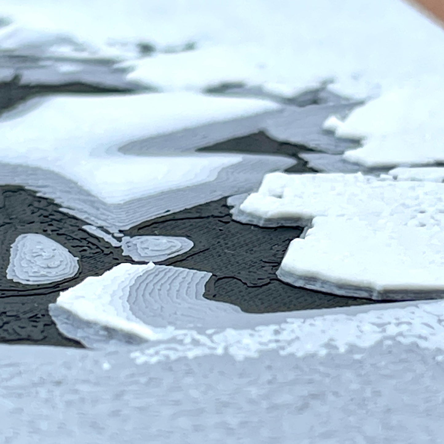 Hueforge Wall Art, Face in the Wall, Striking Monochrome,  Woman’s Face Breaking Through, Textured 3D Art