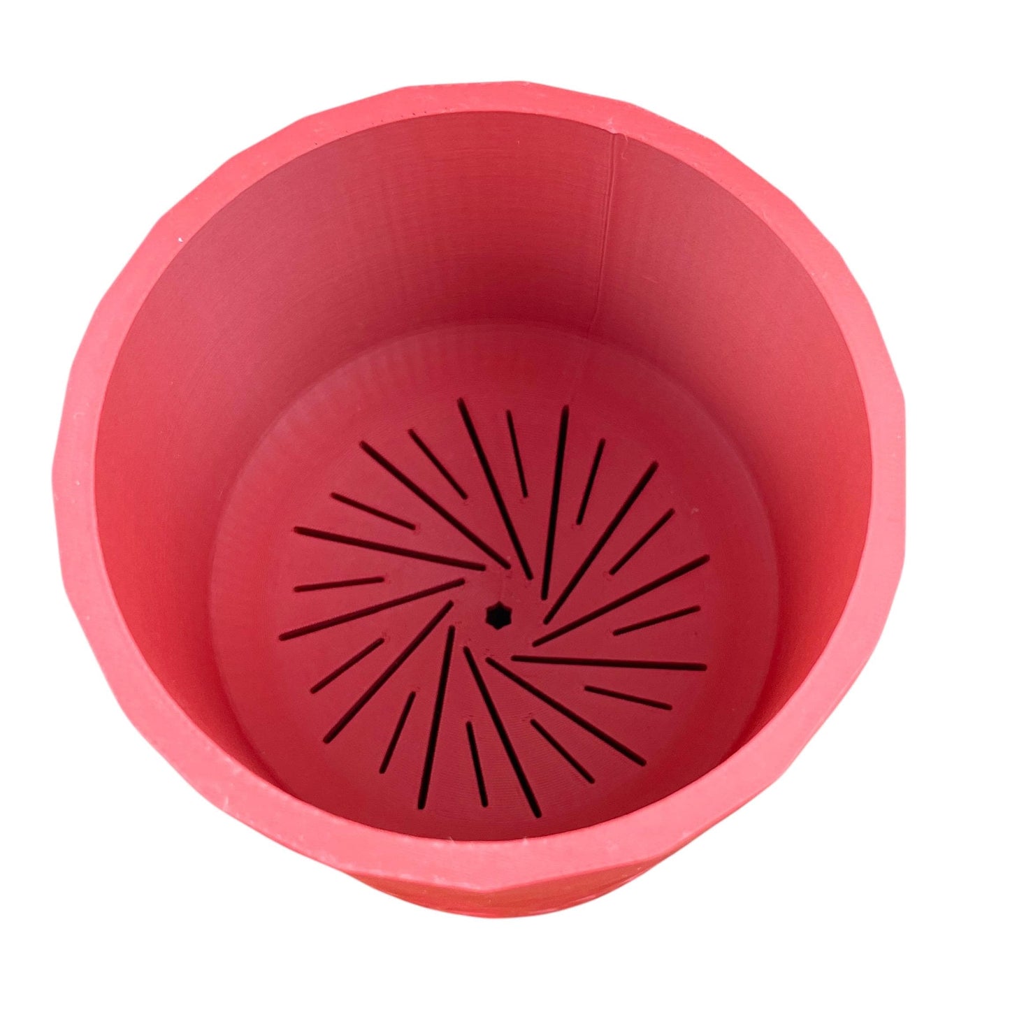 Voronoi Planter with Screw on Drip Tray, Indoor Flower Pot