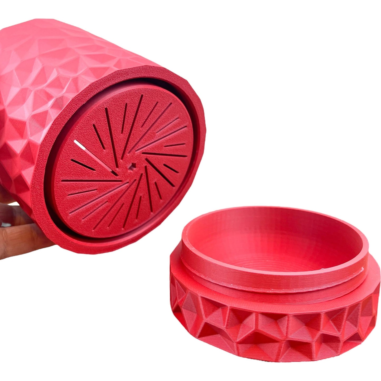 Voronoi Planter with Screw on Drip Tray, Indoor Flower Pot