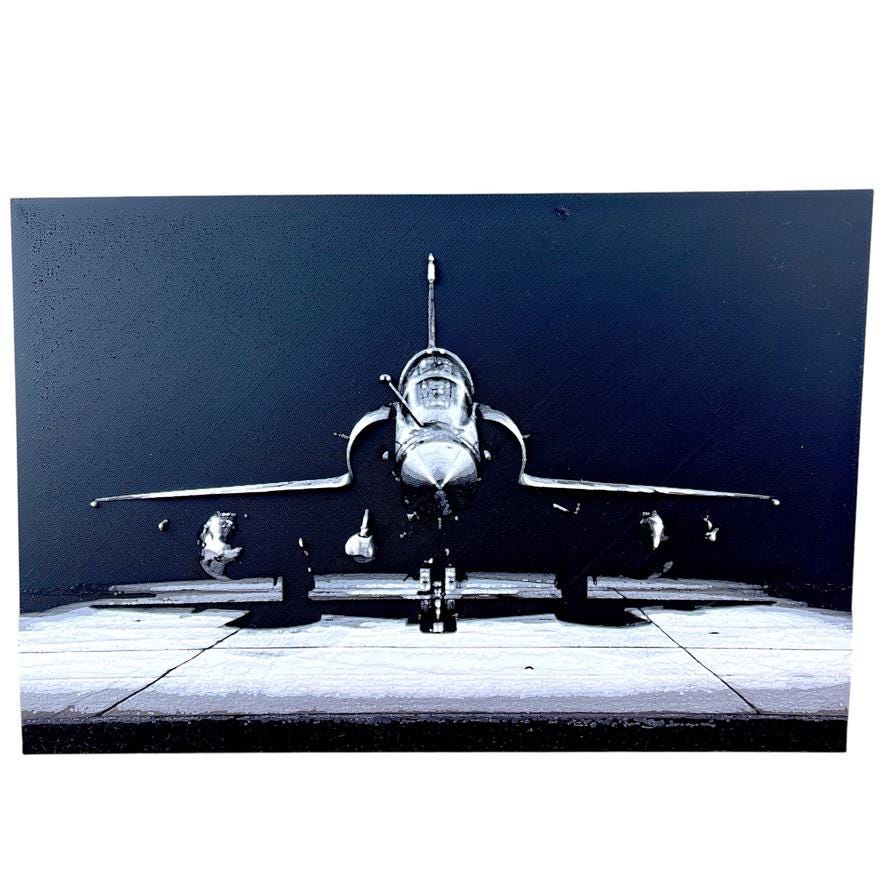 Mirage 2000 Art Print,  Wall Art, Military Plane, French Fighter Jet, Hueforge, Man Cave