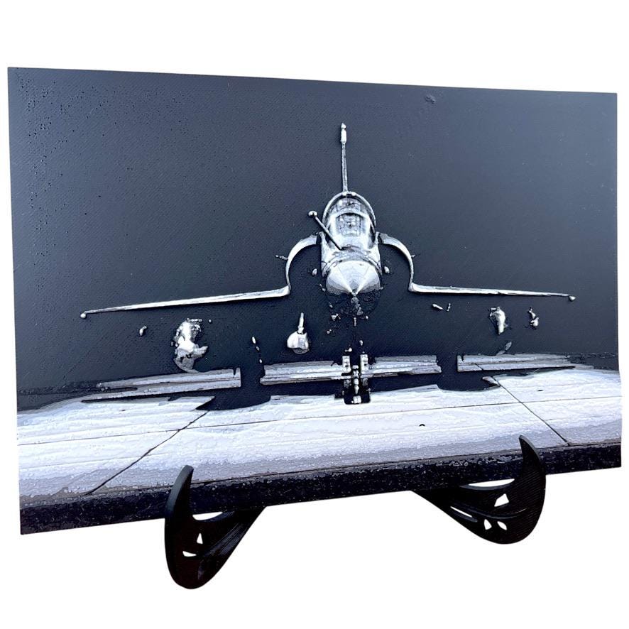 Mirage 2000 Art Print,  Wall Art, Military Plane, French Fighter Jet, Hueforge, Man Cave