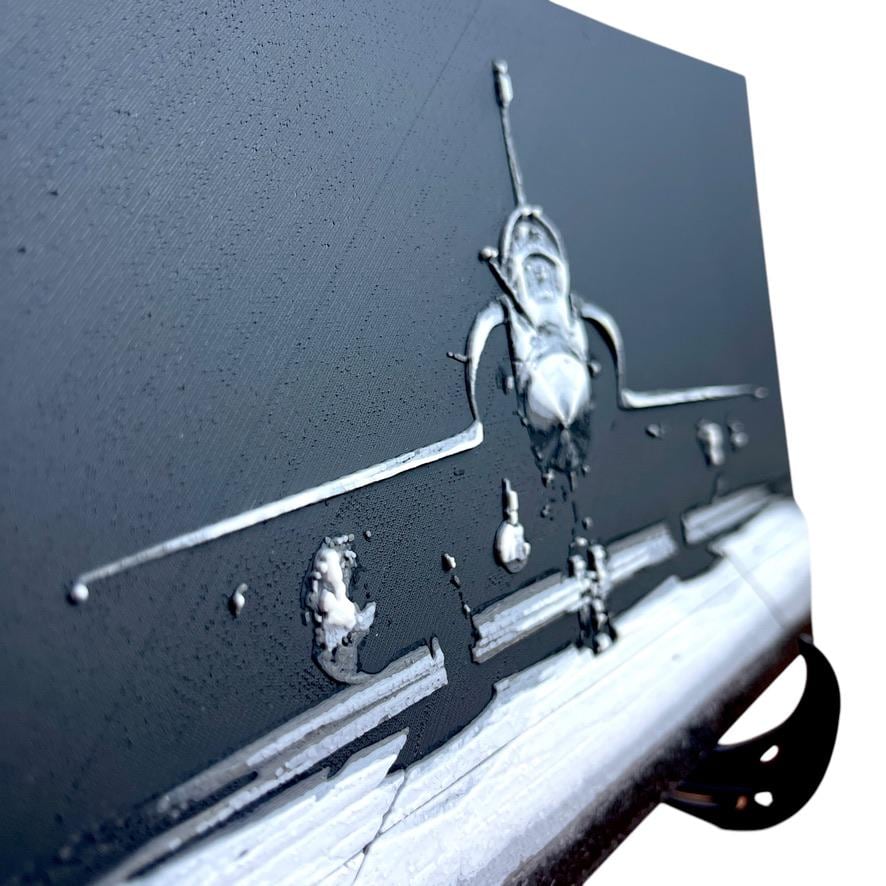 Mirage 2000 Art Print,  Wall Art, Military Plane, French Fighter Jet, Hueforge, Man Cave