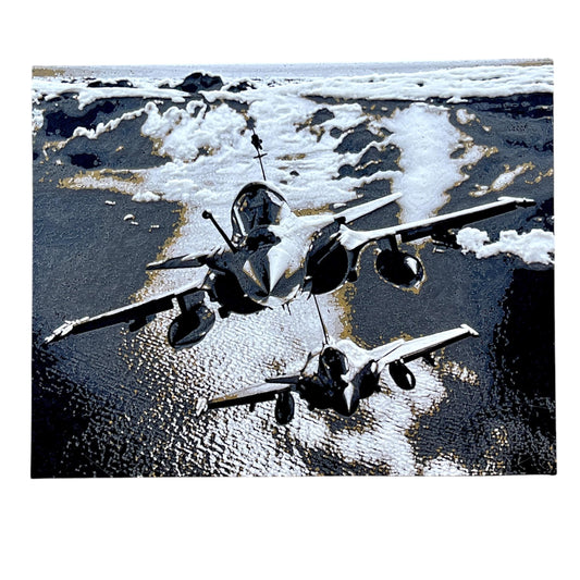 Rafale Patrol Art Print,  Wall Art, Military Plane, French Fighter Jet, Hueforge