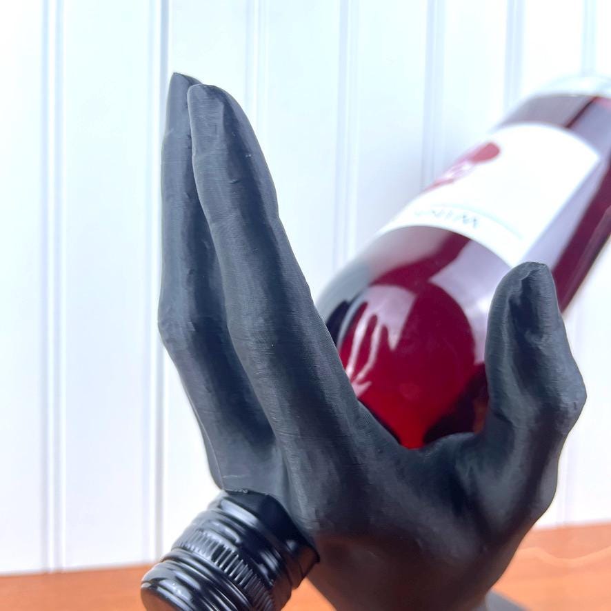 VinoGrace,  Hand Sculpture Wine Bottle Holder, Cantilever Bottle Holder