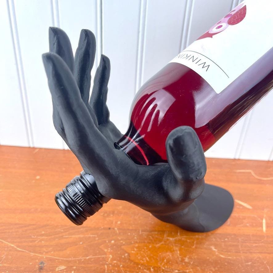 VinoGrace,  Hand Sculpture Wine Bottle Holder, Cantilever Bottle Holder