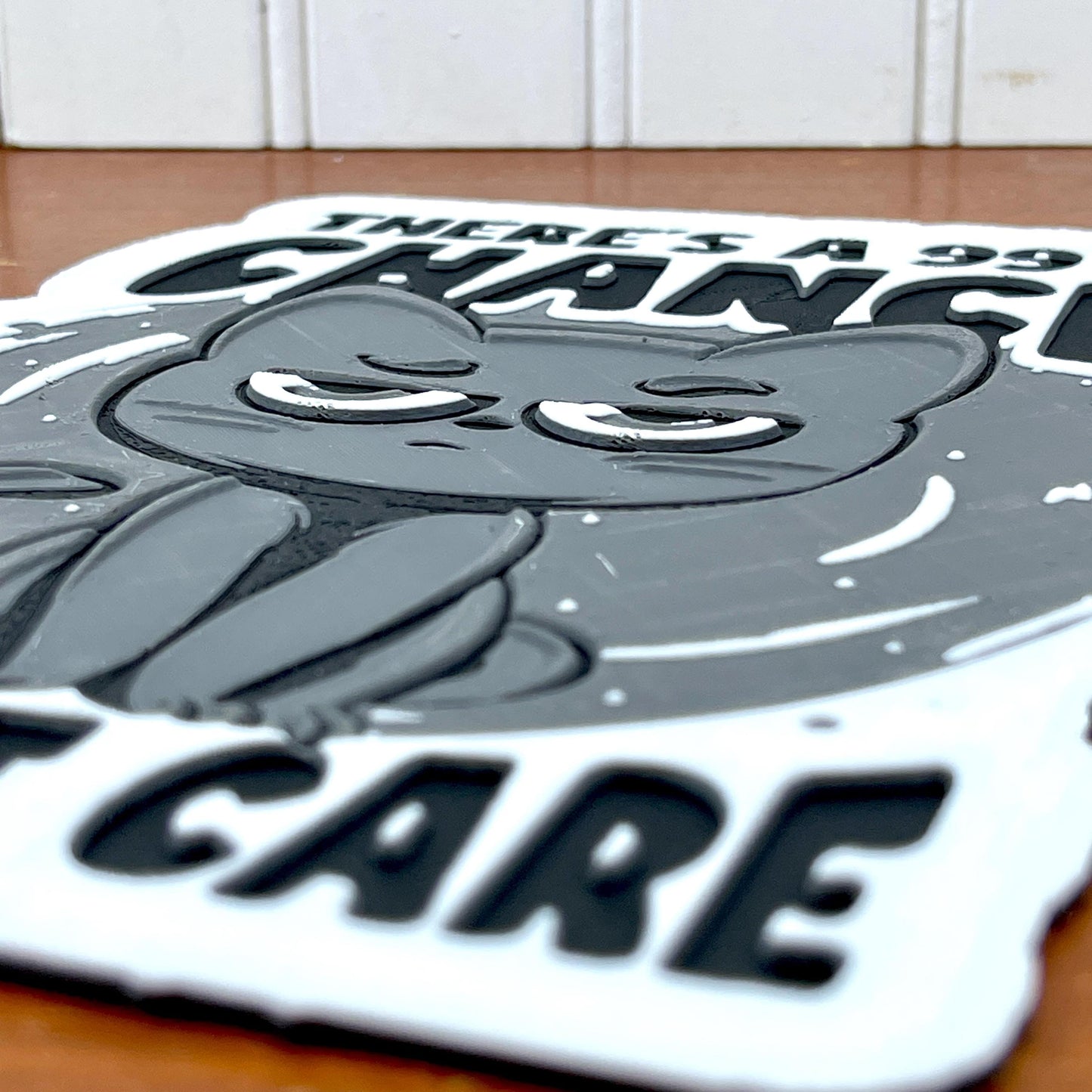 Wall Art, 99% Chance I Don’t Care, Funny Cat Sign, Sassy Cat, Cat Lover Gift, Cat Attitude