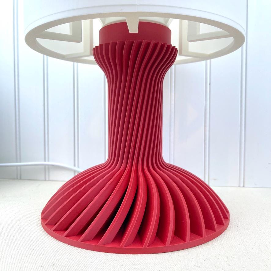 Ridged Table Lamp, Desk Lamp and Shade, Bedside Lamp