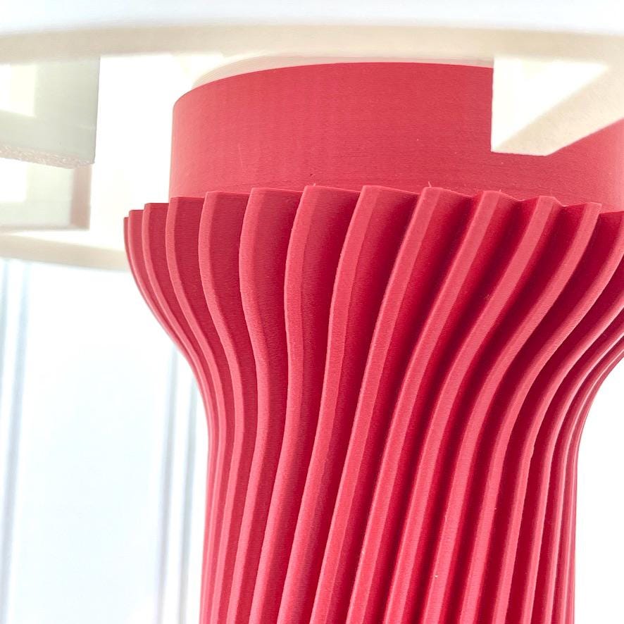 Ridged Table Lamp, Desk Lamp and Shade, Bedside Lamp