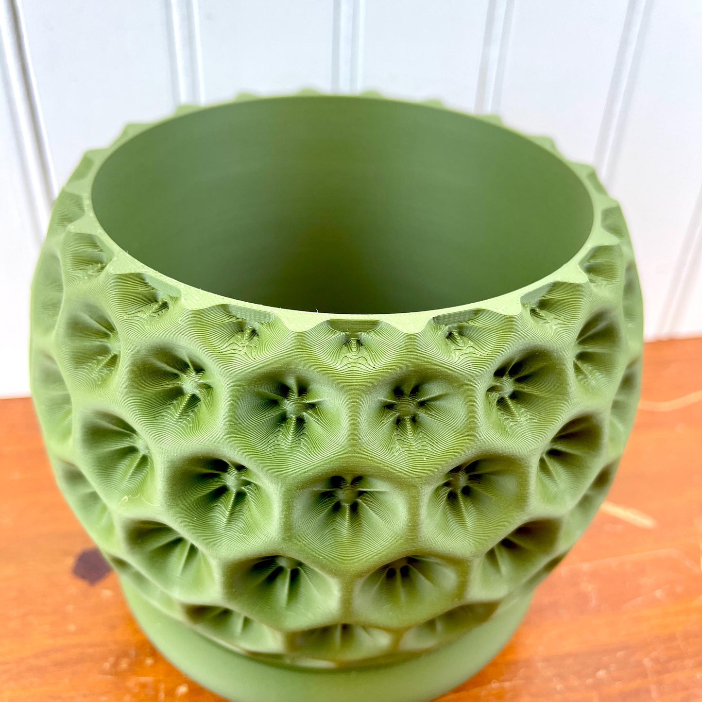 Modern Geometric Planter with Drainage Tray, Starry Planter Pot, Modern Succulent & Houseplant Pot, Honeycomb Design
