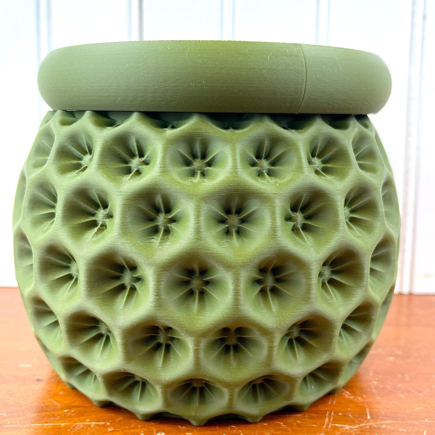 Modern Geometric Planter with Drainage Tray, Starry Planter Pot, Modern Succulent & Houseplant Pot, Honeycomb Design