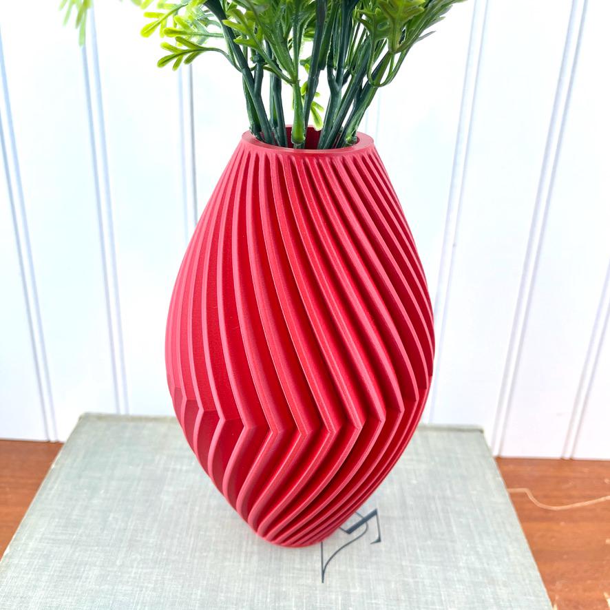 Modern Geometric Vase, The Soko Vase, Twisted Geometric Design, Sleek Minimalist Home Decor, Decorative Accent, Eco-Friendly, Biodegradable