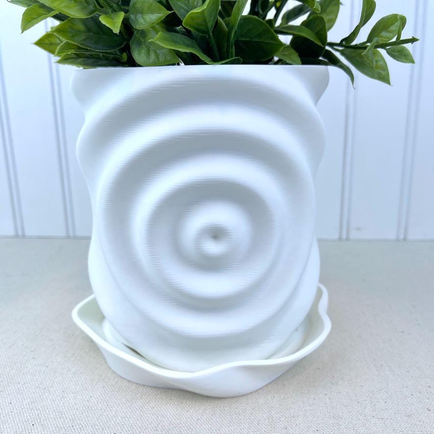 Waterdrop Planter, Modern Ripple Effect Planter