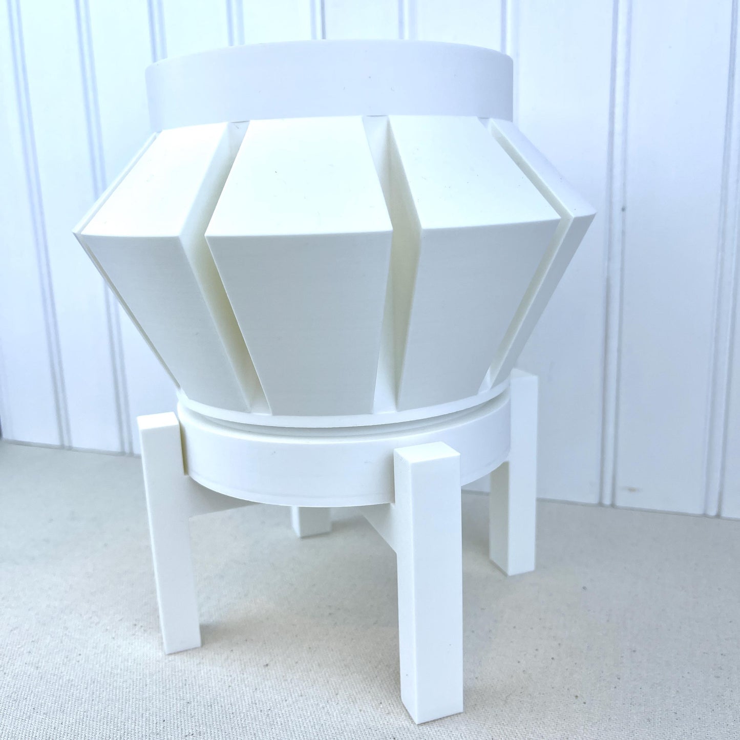 Geometric Indoor Planter Pot, Erno Planter Pot, Indoor Flower Pot, Modern Decorative Plant Pot with Drainage Tray and Stand