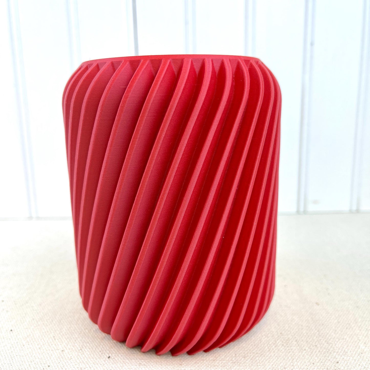 Ridged Storage Container, Swirl Lidded Storage Container