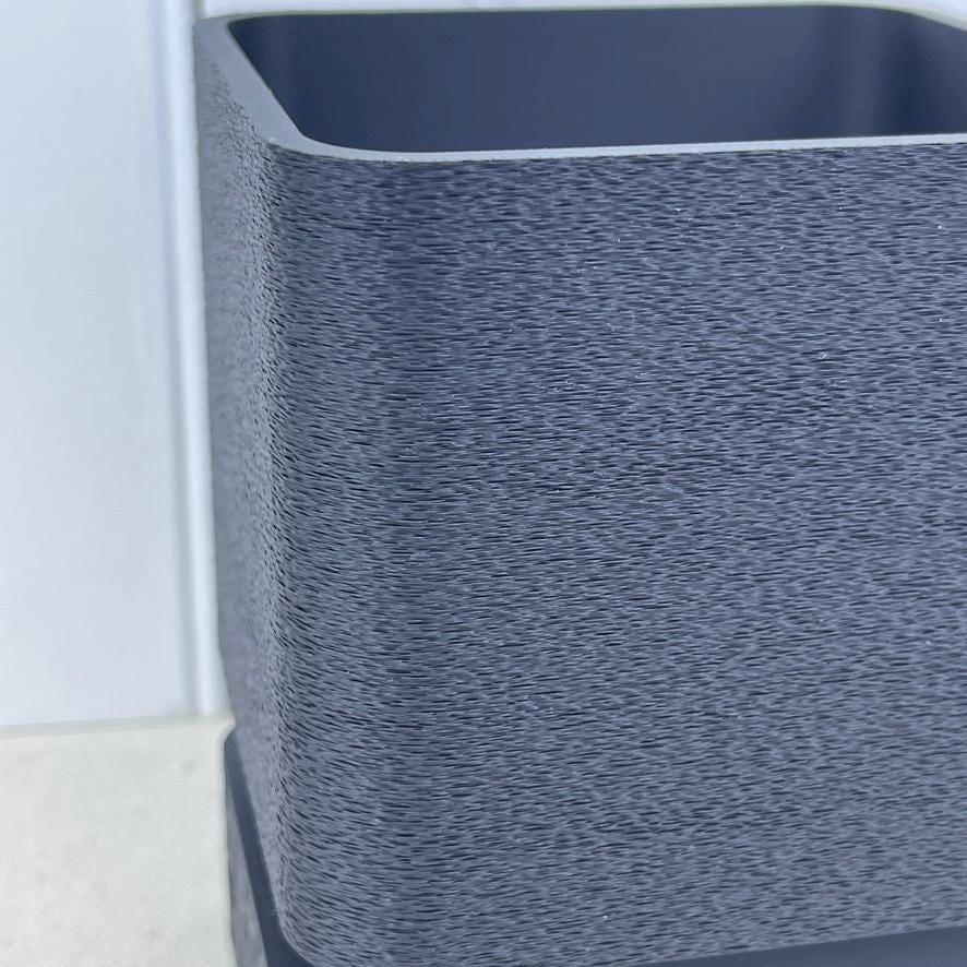 Vori Square Planter, Indoor Planter with Decorative Base, Tabletop Textured Flower Pot