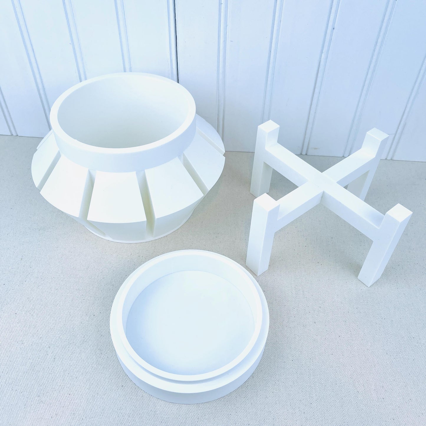 Geometric Indoor Planter Pot, Erno Planter Pot, Indoor Flower Pot, Modern Decorative Plant Pot with Drainage Tray and Stand