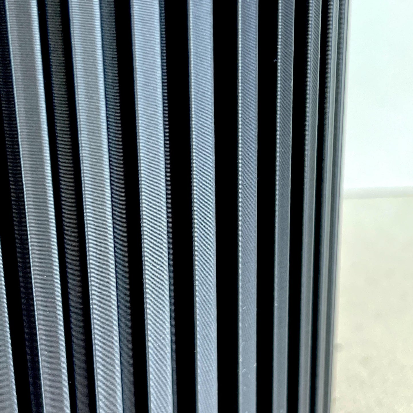 Modern Lidded Storage Container, Striped Storage Container, Ribbed Container