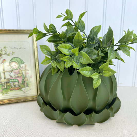 Abyssal Planter Pot, Flower Pot, Cactus-Inspired Planter with Drainage Tray