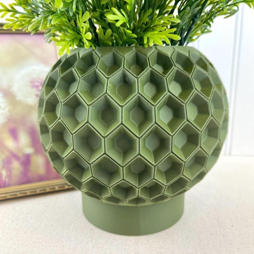 Modern Geometric Planter Pot, Hexa Planter Pot 02, Honeycomb Design