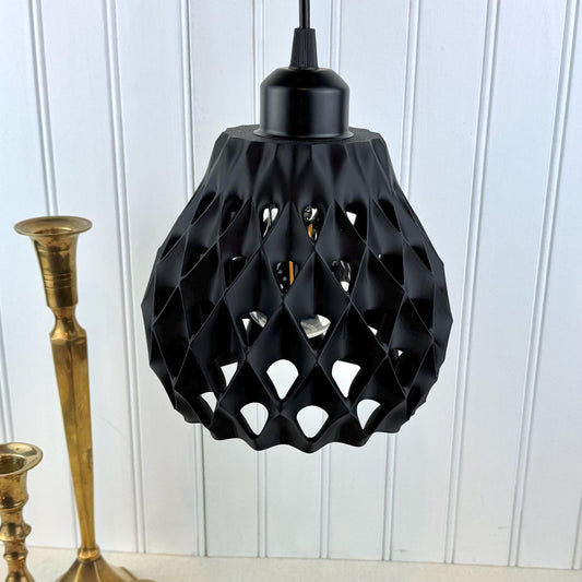 Cone Pendant Lamp, Geometric Hanging Lamp, Modern Statement Lighting