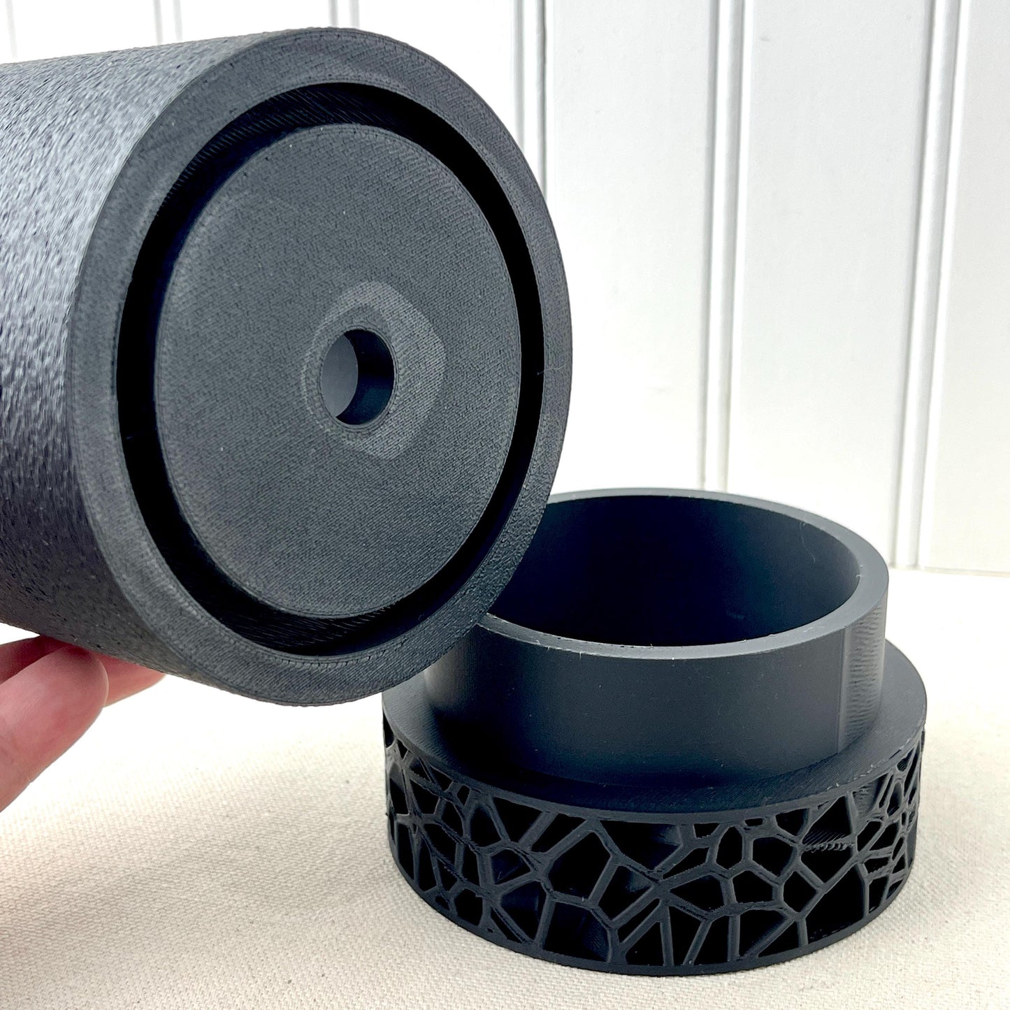 Modern Indoor Planter Pot, Vori Planter Pot 02, Planter with Decorative Base, Textured Flower Pot