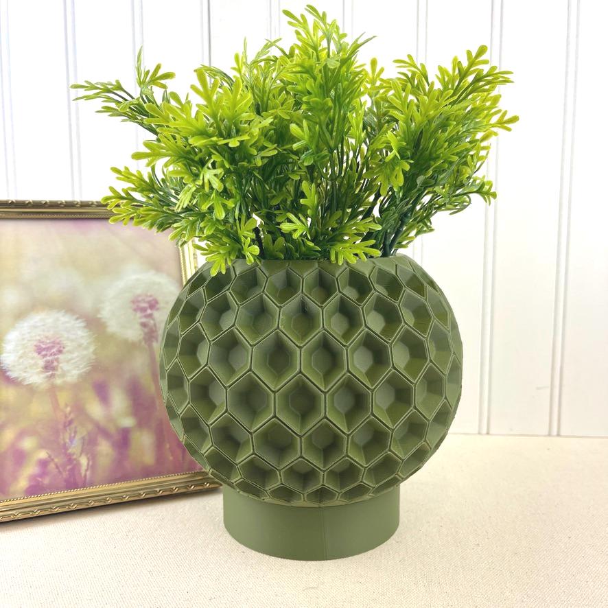 Modern Geometric Planter Pot, Hexa Planter Pot 02, Honeycomb Design
