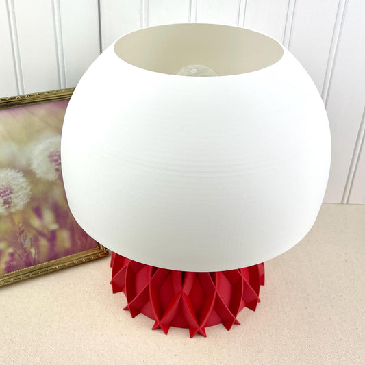 Arkan Table Lamp, Desk Lamp and Shade, Bedside Lamp, Mushroom Inspired, Dome Shade