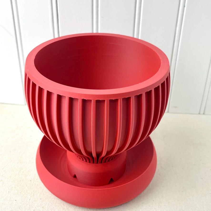 Modern Geometric Planter Pot, Yin Planter Pot, Small Indoor Flower Pot, Modern Planter with Saucer