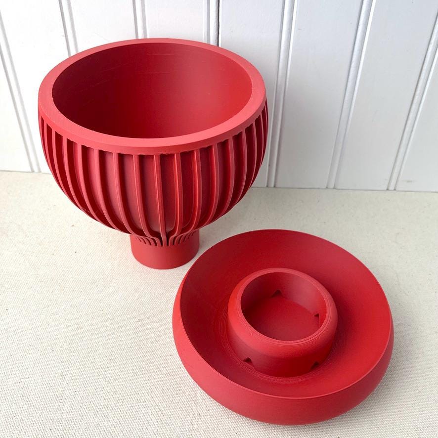 Modern Geometric Planter Pot, Yin Planter Pot, Small Indoor Flower Pot, Modern Planter with Saucer