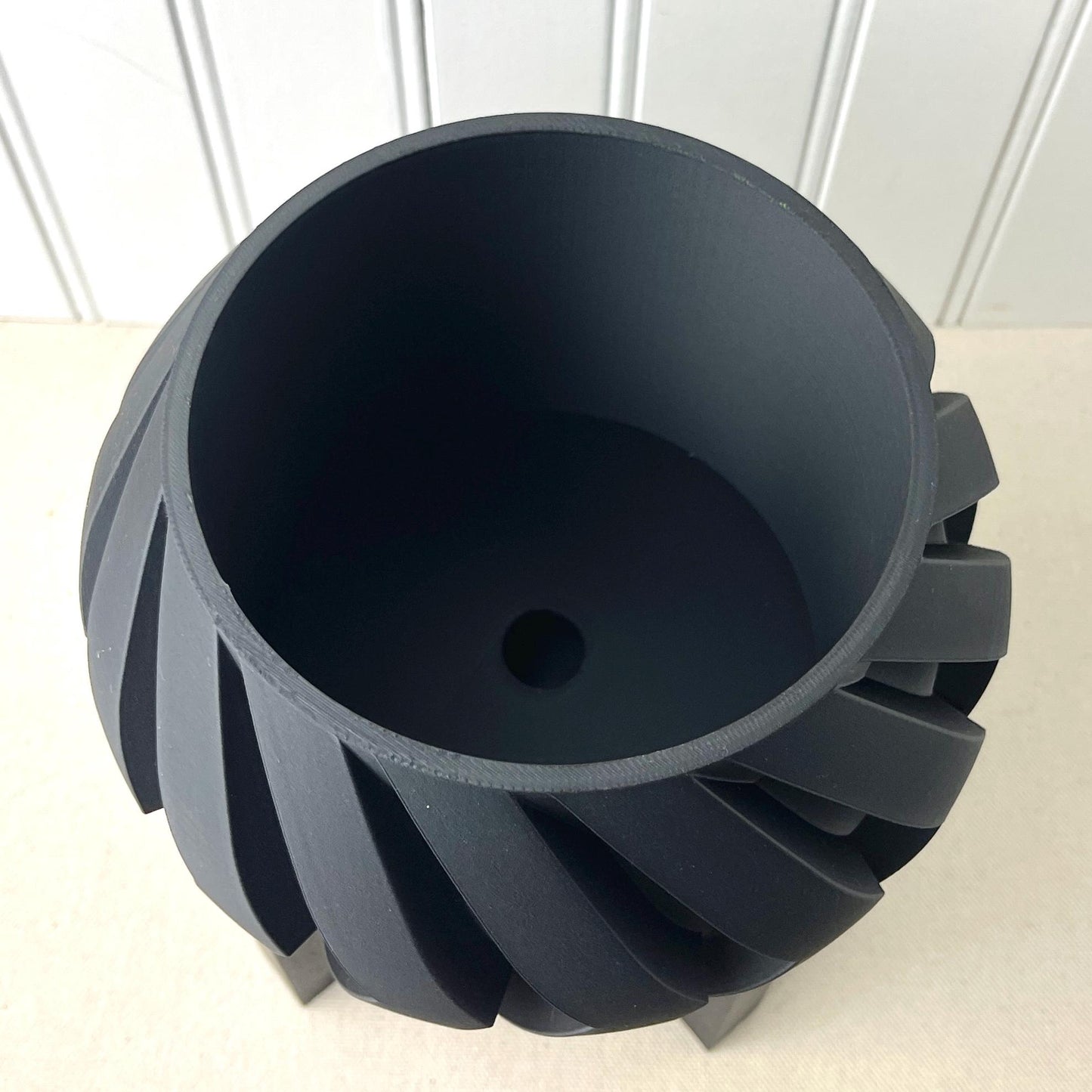 Geometric Indoor Planter Pot, Manse Planter Pot, Indoor Flower Pot, Swirl Chevron Design