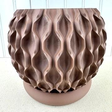 Modern Geometric Planter Pot, Chain Planter Pot, Indoor Flower Pot, Textured Planter