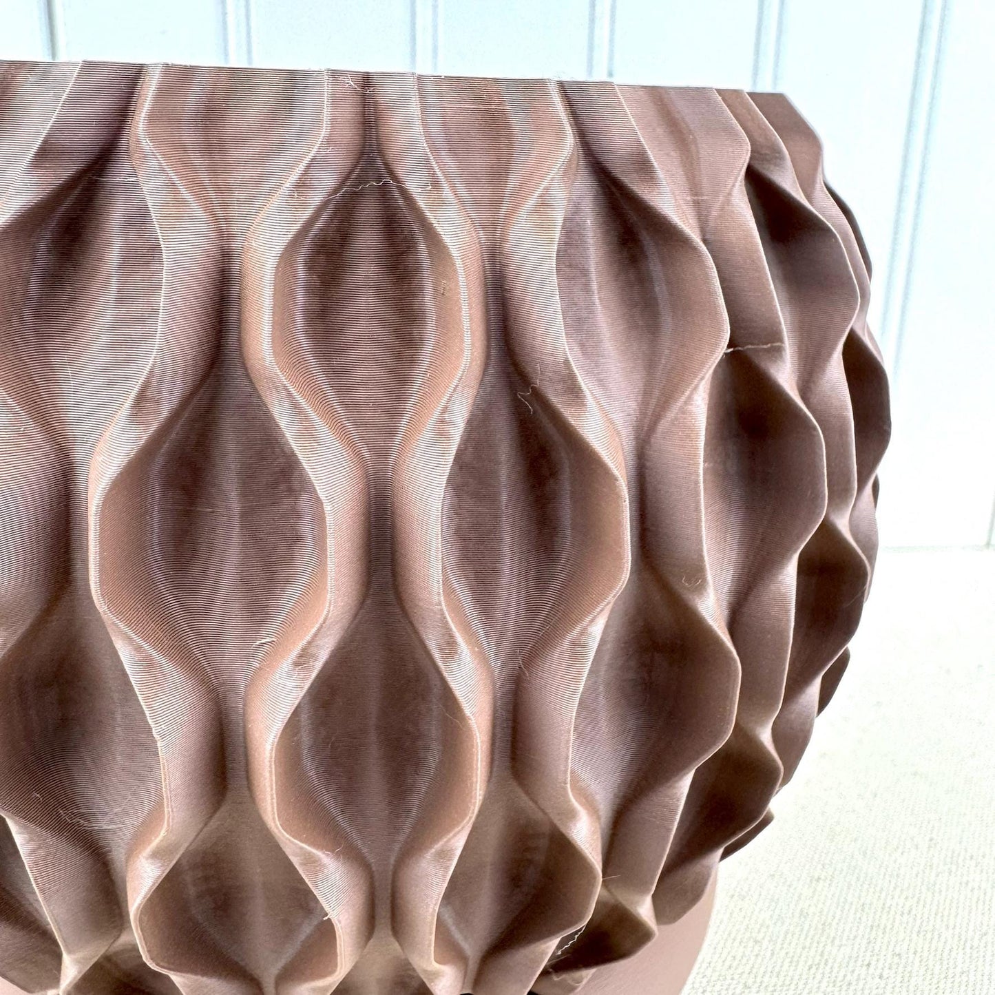 Modern Geometric Planter Pot, Chain Planter Pot, Indoor Flower Pot, Textured Planter