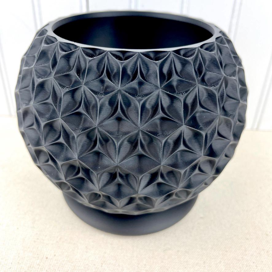 Geometric Planter, Trihex Planter Pot, Faceted Diamond Texture, Indoor Flower Pot