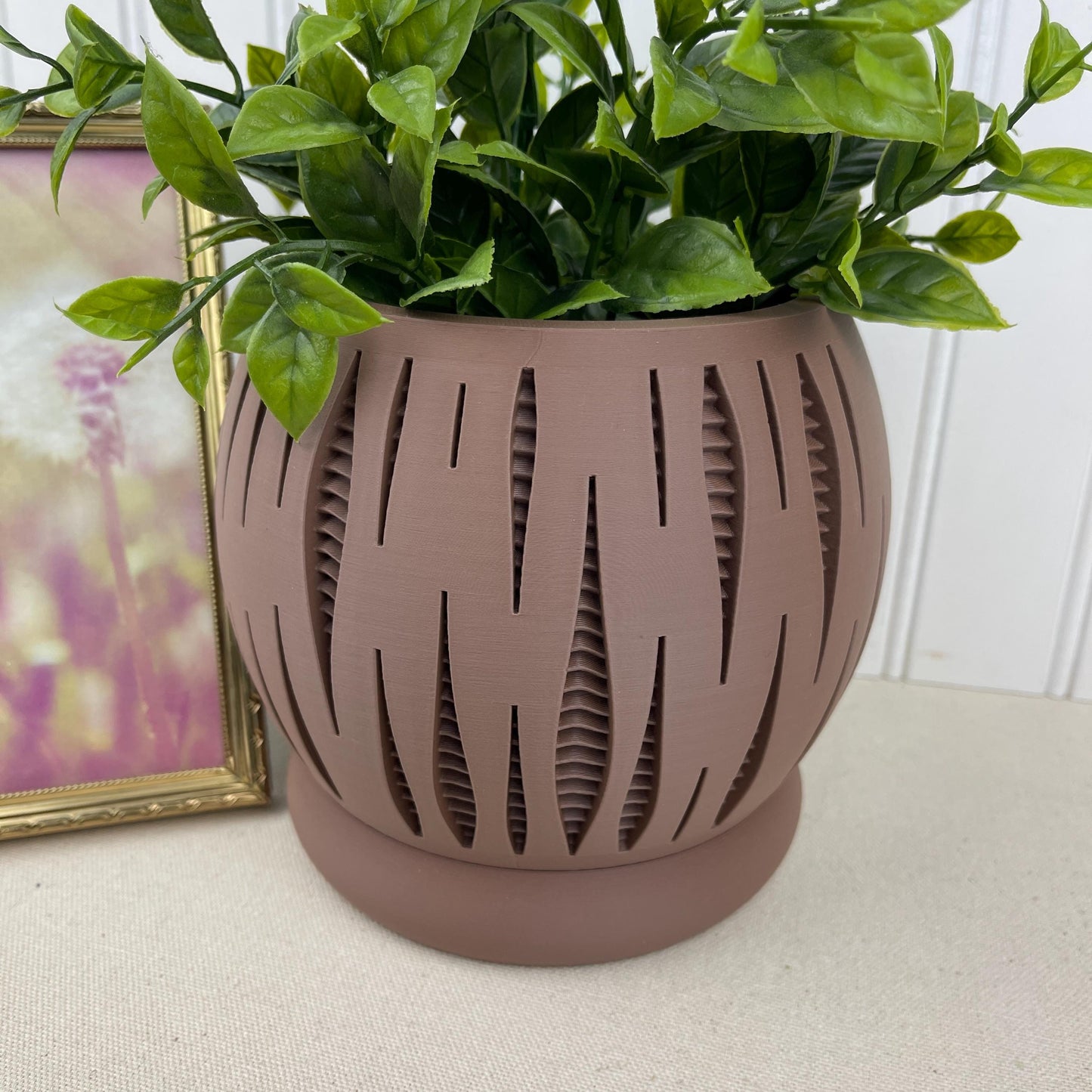 Modern Geometric Planter, Split Planter Pot, Cutout Design, Indoor Flower Pot