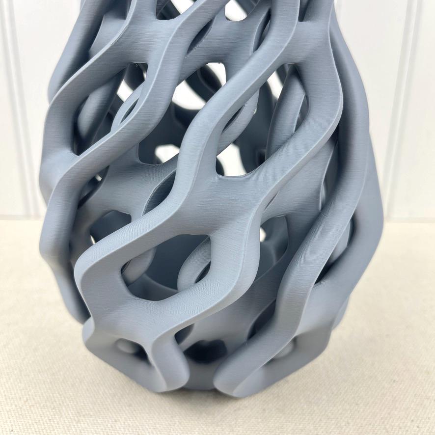 Sculptural Vase, Chain Vase, Wavy Openwork Decorative Vase