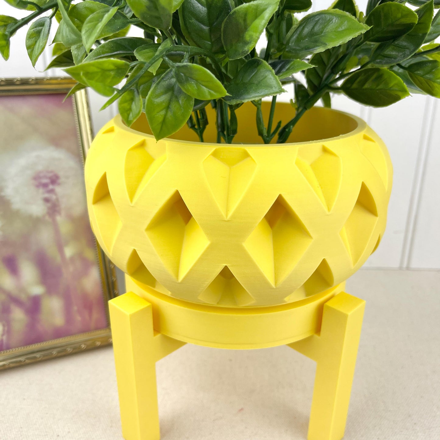 Geometric Indoor Planter Pot, Welen Planter Pot, Indoor Flower Pot, Bold Modern Planter Pot