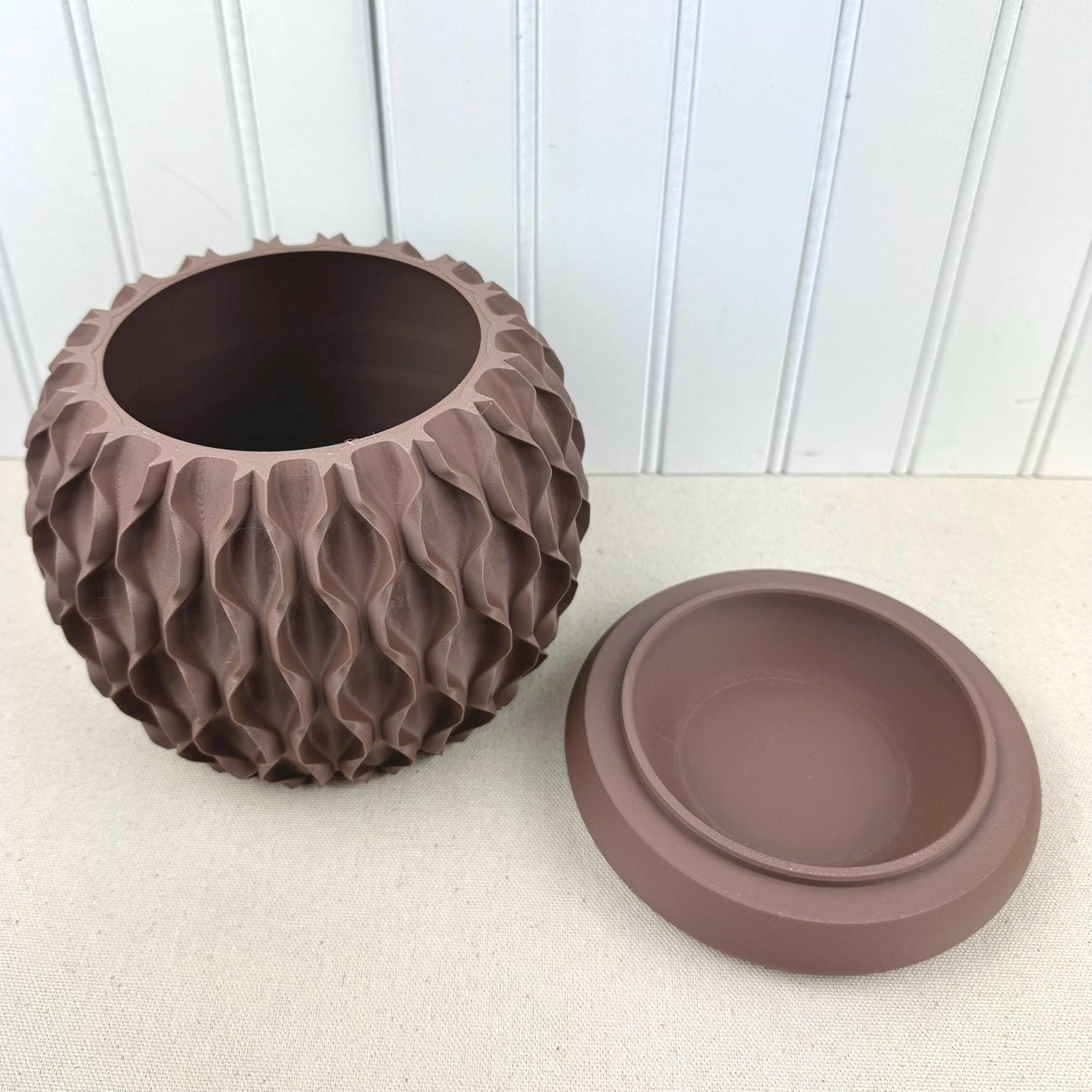 Modern Geometric Planter Pot, Chain Planter Pot, Indoor Flower Pot, Textured Planter