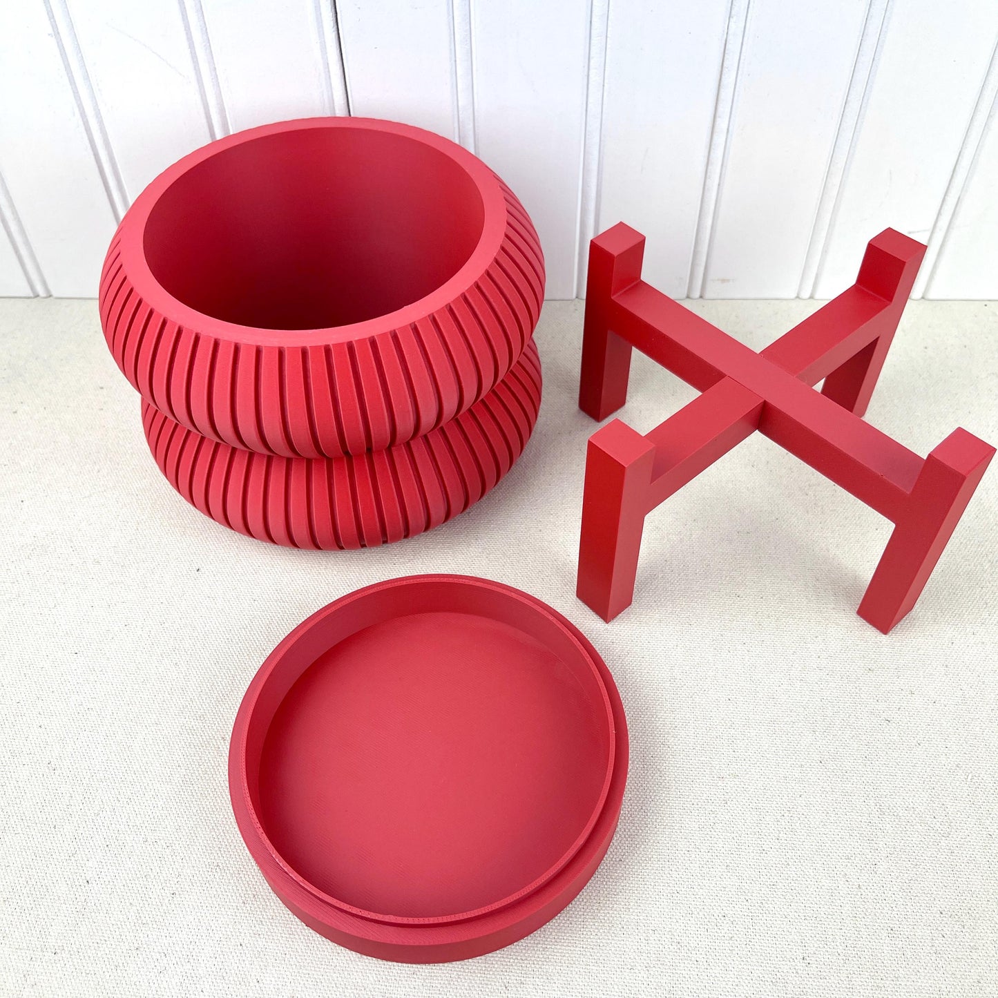 Sculptural Indoor Planter Pot, Milo Planter Pot, Indoor Flower Pot, Ridged Planter Pot